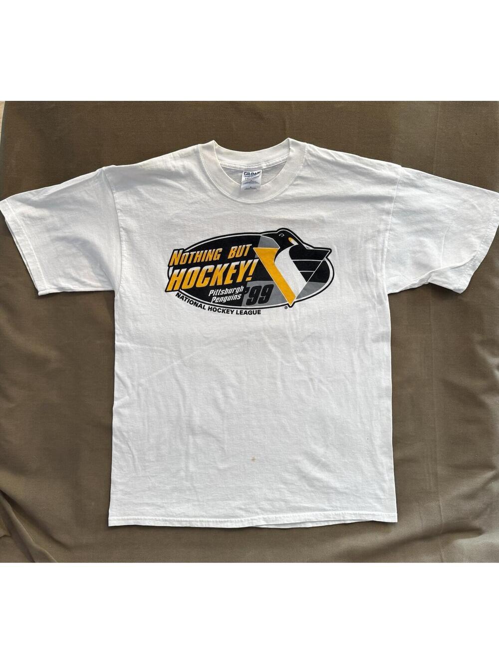 Vintage 90s 1999 Pittsburgh Penguins NHL Nothing But Hockey Single Stitch Shirt